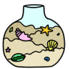 Preserved Summer Shells and Sand